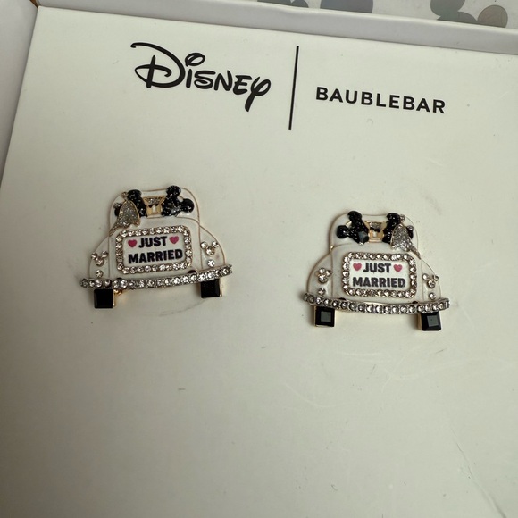 BaubleBar Jewelry - Disney Bauble Bar Just Married Earrings NEW
